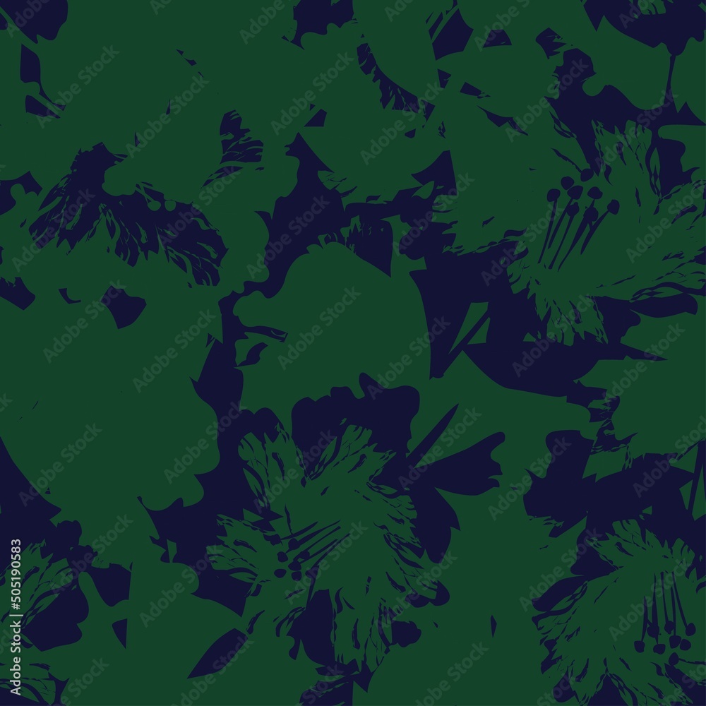 Floral Brush strokes Seamless Pattern Design Floral Brush strokes Seamless Pattern Design