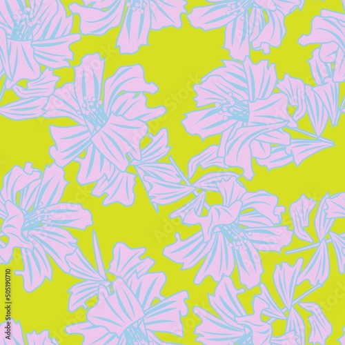 Floral Brush strokes Seamless Pattern Design