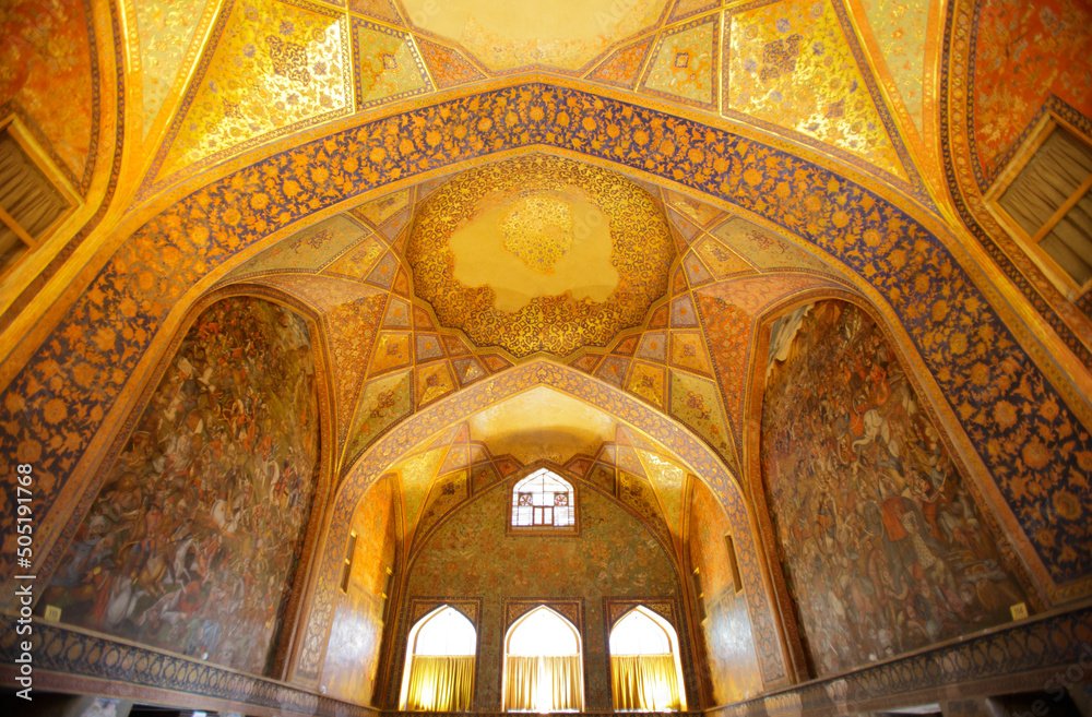 Fresco at Chehel Sotoun palace, Isfahan, Iran