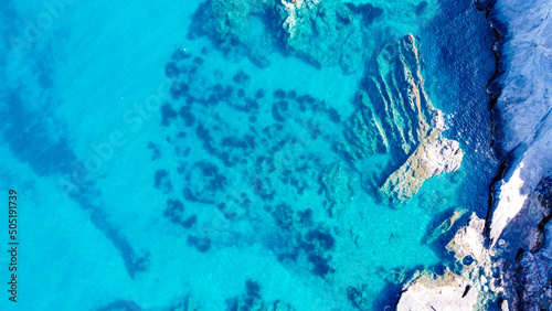 Fototapeta Naklejka Na Ścianę i Meble -  Coast and crystalline sea of the island of Ponza. Lazio, Italy