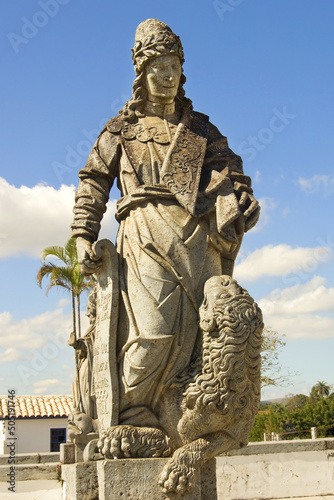 Obraz na plátně Sanctuary of Bom Jesus de Matosinhos, Statue of the Prophet Daniel, Congonhas do
