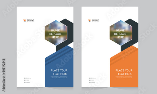 Cover design for annual report and business catalog, magazine, flyer or booklet. Brochure template layout. A4 cover vector EPS-10