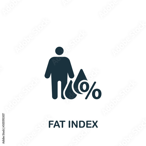 Fat Index icon. Monochrome simple Healthy Lifestyle icon for templates, web design and infographics