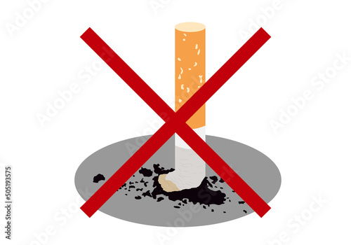 Prohibido tirar colillas de cigarros al suelo