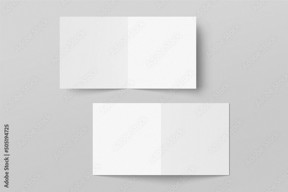 Square Bifold Brochure or Greeting/ Invitation Card Mockup