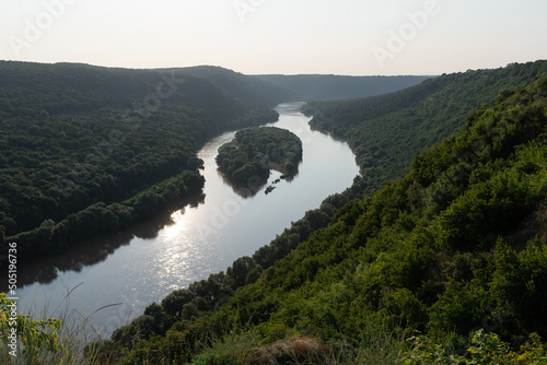 Fototapeta River Dniester Ukraine Yin Yan observation deck