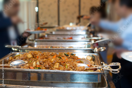 International buffet in the hotel for meetings and seminars  dining together.