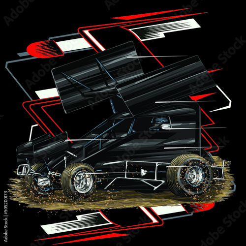 dirt race isolated on black background for poster, t-shirt print, business element, social media content, blog, sticker, vlog, and card. vector illustration.
