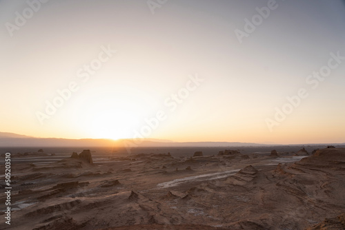 sunset in the desert in Iran