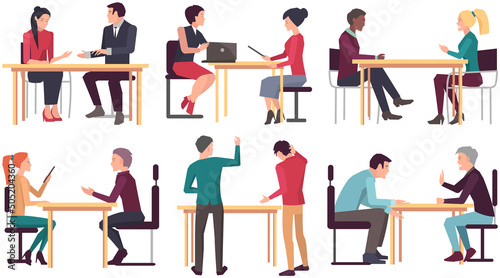 Businesspeople have project strategy planning meeting. Teamwork with business plan, creating new creative project. Meeting to discuss starting business. Colleagues discussing work in entrepreneurship