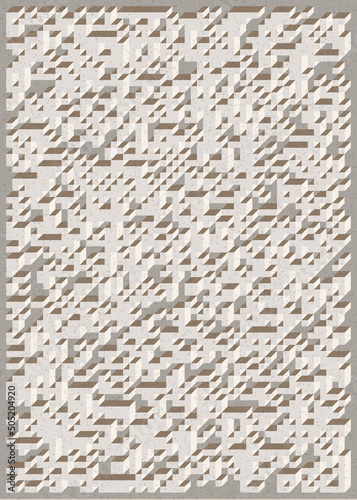 Implementation of Edward Zajec’s “Il Cubo” from 1971. Essentially a Truchet tile set of 8 tiles and rules for placement art illustration