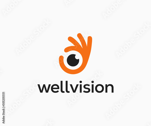 Well Vision Logo Design Template. Eye Vision Logo Vector.