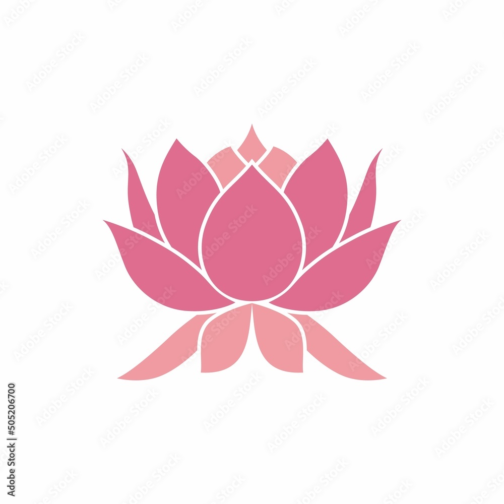 Lotus Flower Vector Illustration For Logo Or Icon