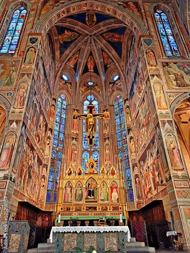 interior of the Basilica of Santa Croce in Florence, Italy