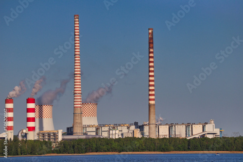 Rybnik power plant on Lake Rybnickie