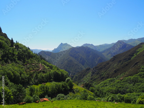 Bandujo, municipio asturiano en plenas montañas. España.