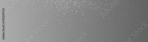 Light effect with lots of shiny shimmering particles isolated on transparent background. Vector star cloud with dust.