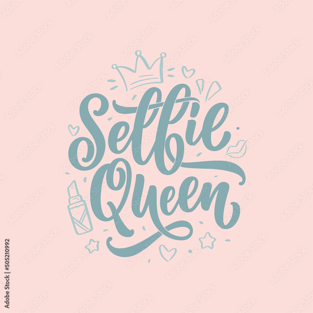 Hand drawn funny lettering quote in modern calligraphy style. Inspiration slogan for print and poster design. Vector illustration