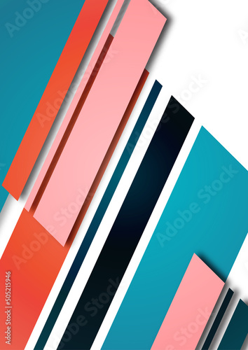 Inclined stripes and lines. Template for business presentations, app covers and website designs. Vector