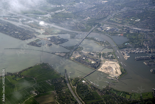 Photography Amsterdam harbor aerial view panorama