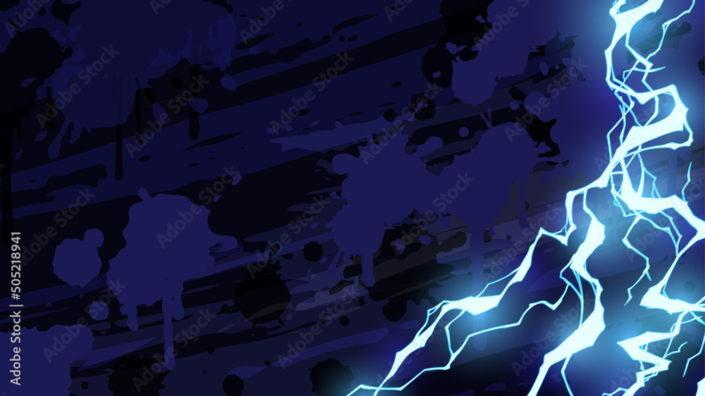 エフェクト風 水色の雷の背景 イラスト素材 16 9 Stock ベクター Adobe Stock