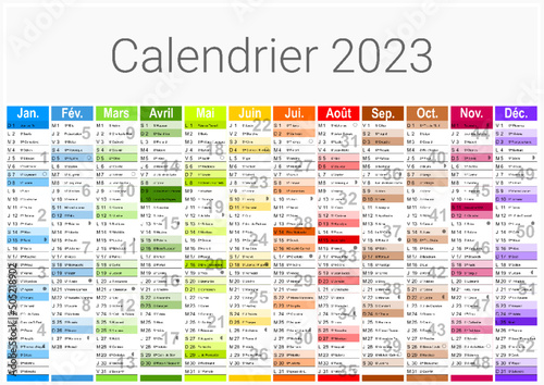 Calendrier 2023 Format A3 - pour entreprise avec logo sur 12 mois - multicaque - modifiable