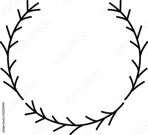 Wreath Line Art