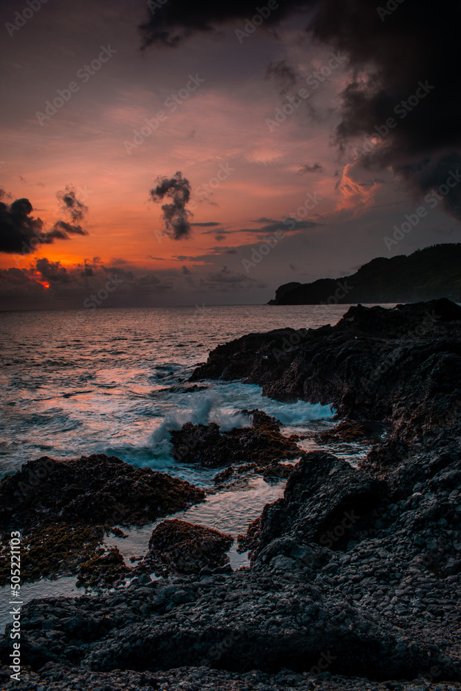 sunset over the sea