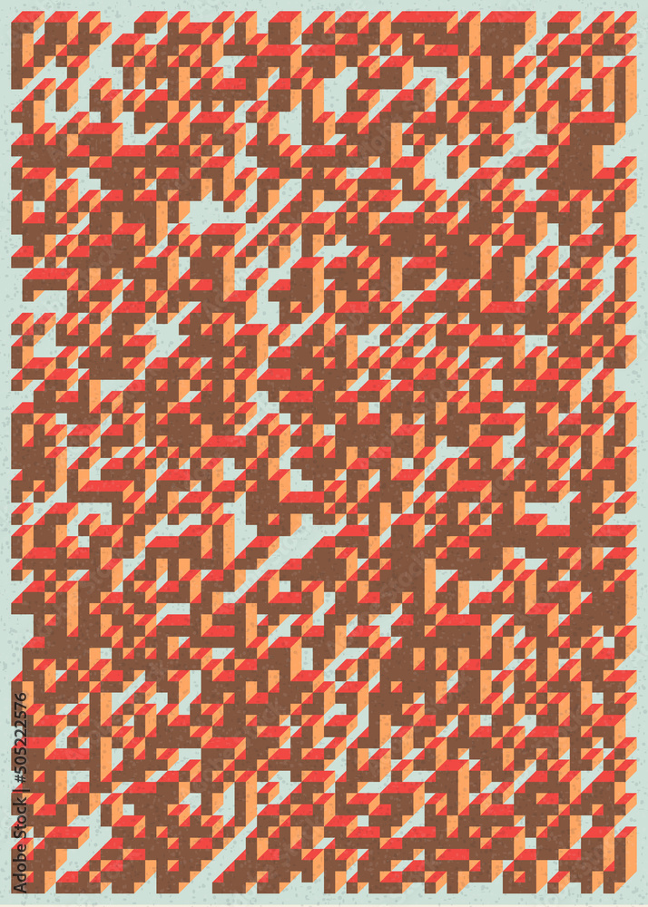 Implementation of Edward Zajec’s “Il Cubo” from 1971. Essentially a Truchet tile set of 8 tiles and rules for placement art illustration Implementation of Edward Zajec’s “Il Cubo” from 1971. Essentially a Truchet tile set of 8 tiles and rules for placement art illustration