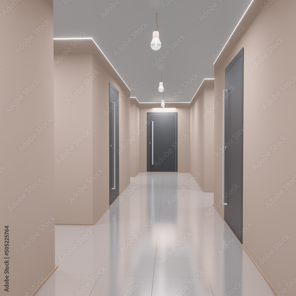 corridor in a hotel corridor in a hotel