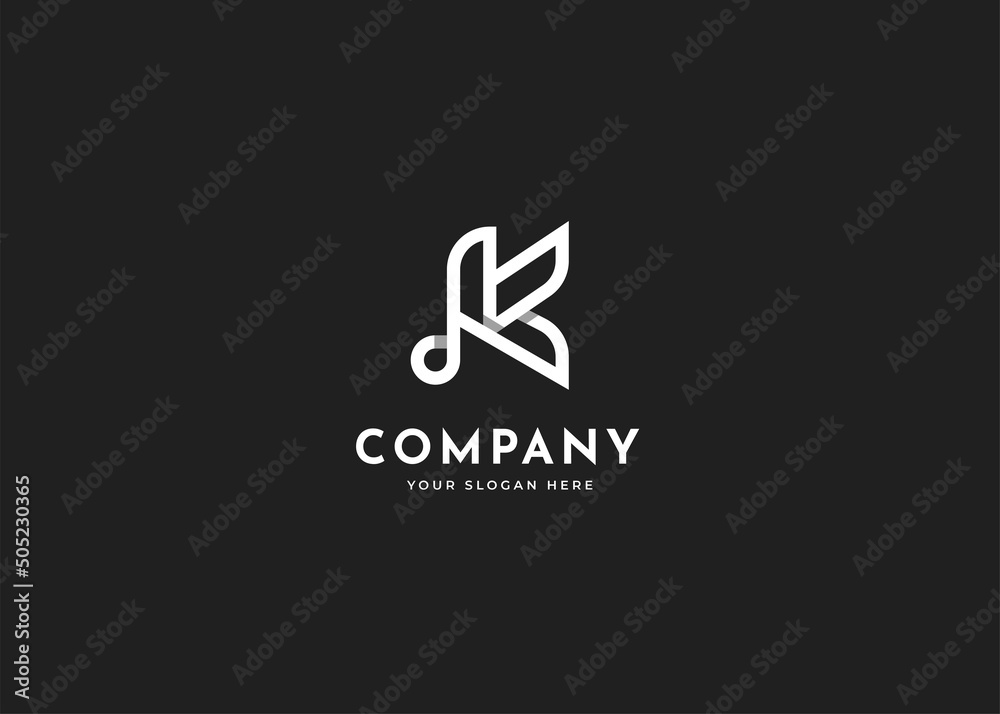 Letter K logo design template