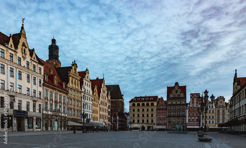 city Breslau Wroclaw blue sky
