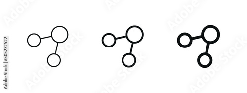 Share icon, Connection symbol - network sharing icons, Share line icon button, outline - Connect, data sharing, link symbol	
