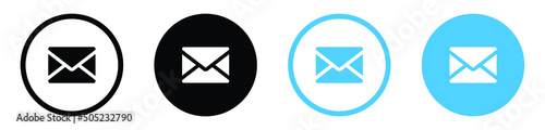 envelope icon, email message icon - Mail icon button sign, notification new message icons buttons