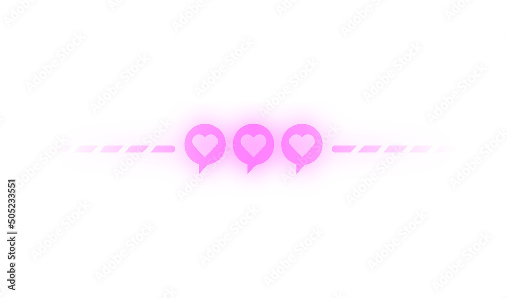 neon love heart divider