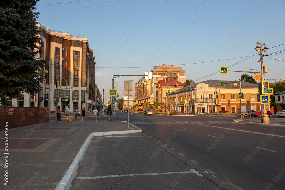View of Grazhdanskiy Avenue in the center of Belgorod