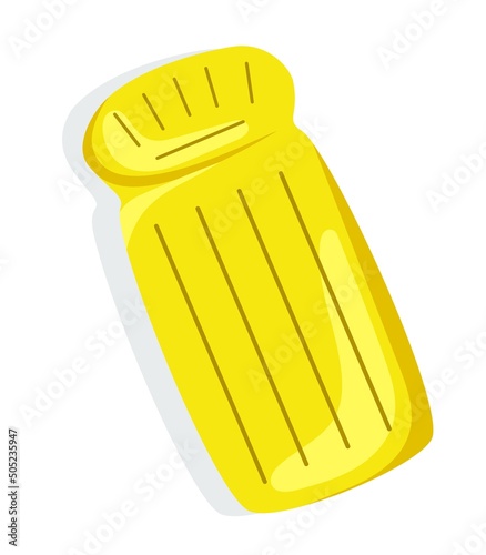 Inflatable mattress in cartoon style Vector illustration isolated on white background