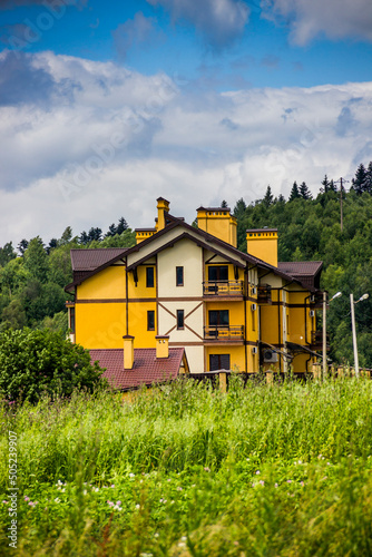 a big cottage in the Ukrainian Carpathians