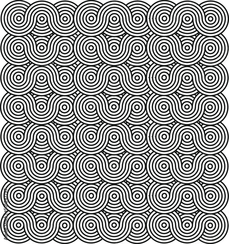 Geometric line art pattern abstract vector image. Seamless interlacing lines pattern modern.