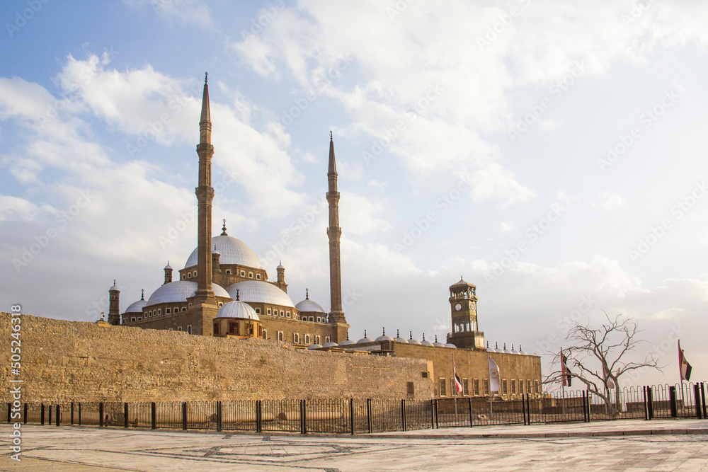 Mosque of Muhammad Ali in the heart of the Citadel in Cairo, Egypt