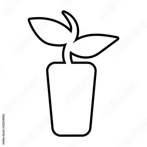 potted plant ouline icon