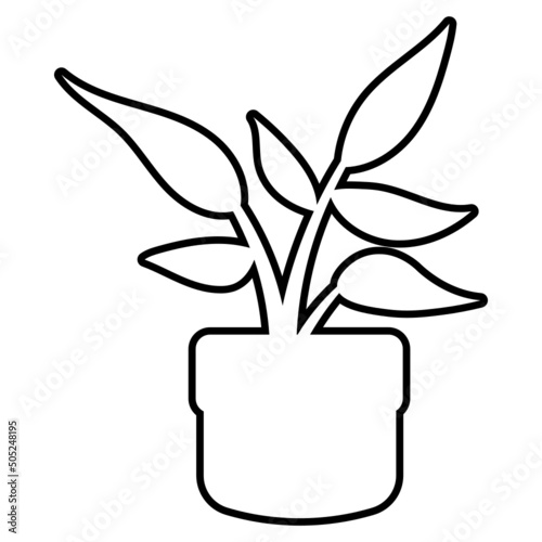 potted plant ouline icon