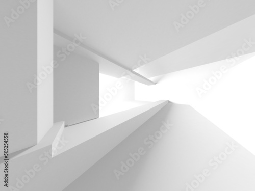 Abstract White Architecture Design Concept