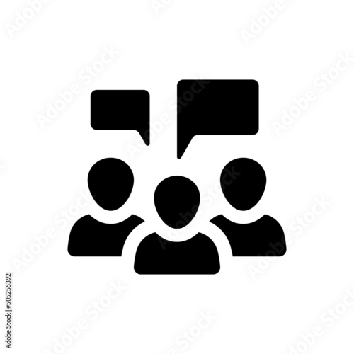 Influencer leader talk icon