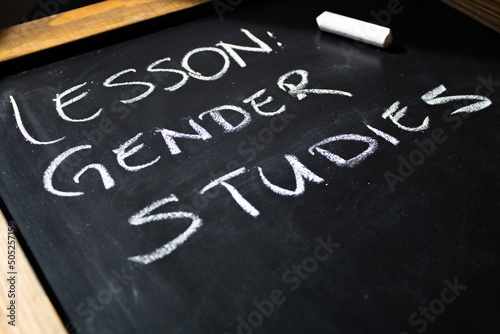 Lesson: Gender Studies on chalkboard