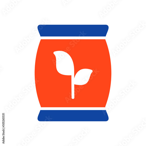 Fertilizer bag isolated vector icon