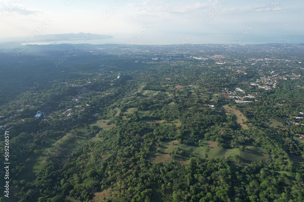 Green valley in Managua city