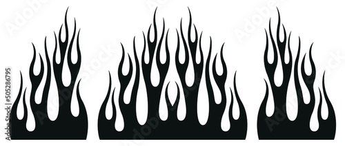 Photo Vector racing car sticker tribal flame motorcycle decal car tattoo silhouette gr