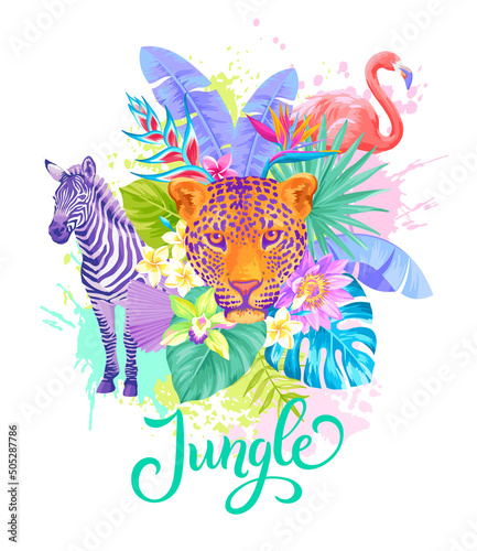 Photography Tropical summer design for T-shirt