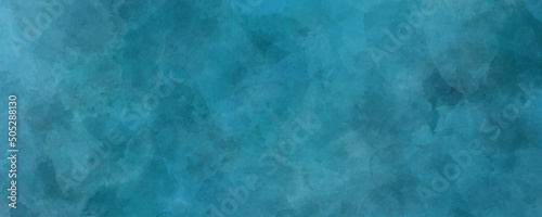 Vector blue watercolor art background. Grunge template for flyers, cards, poster, cover. Hand drawn vector old texture. Watercolour banner. Painted template for design.